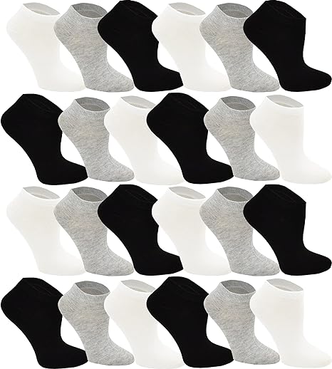 Photo 1 of 24 Pairs Thin Low Cut Ankle Socks for Men, Comfortable Lightweight Breathable Bulk Pack Wholesale