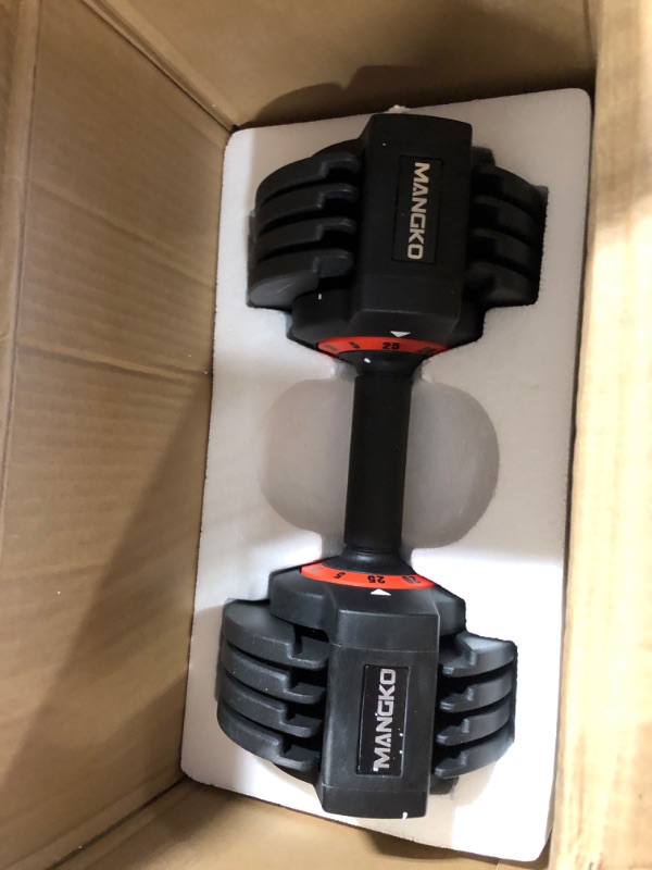 Photo 3 of Adjustable Dumbbells 25/55LB Single Dumbbell Weights, 5 in 1 Free Weights Dumbbell with Anti-Slip Metal Handle, Suitable for Home Gym Exercise Equipment 25LB-1pc