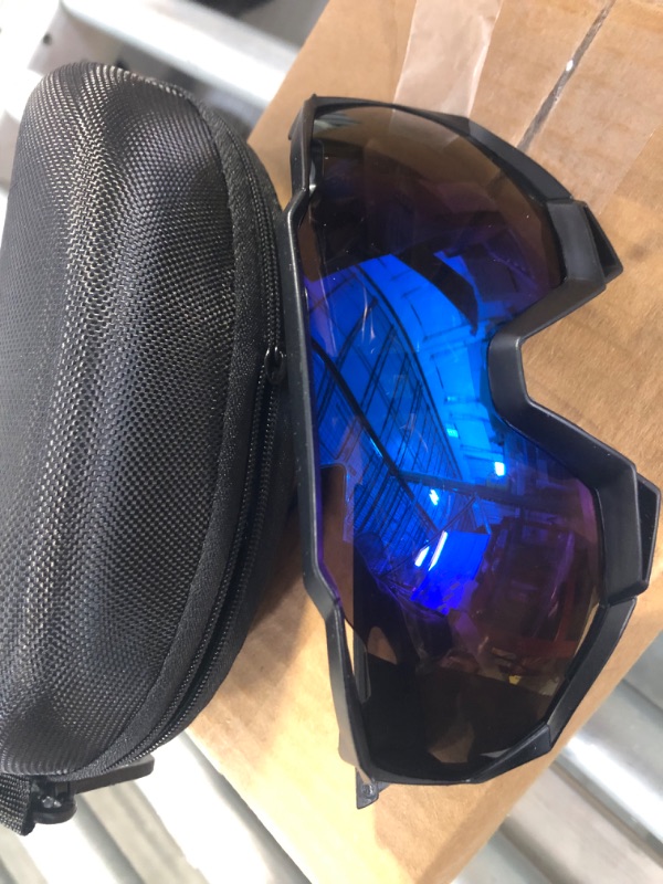 Photo 1 of Large to Medium Polarized shield sunglasses for men, baseball ski biking cycling running beach volleyball fishing