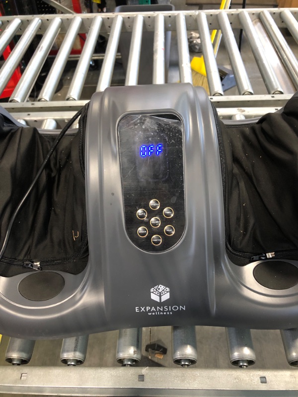 Photo 1 of Shiatsu Foot Massager Machine with Heat & Vibration, Foot and Calf Massager for Plantar Fasciitis and Neuropathy Pain, Deep Kneading, Increases Blood Flow Circulation W/Remote Control (Gray)
