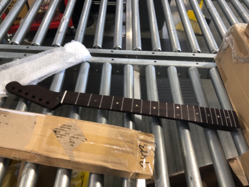 Photo 3 of 22-fret ST Wenge Big Head Electric Guitar Neck 9.5" Radius of Fingerboard, Bone Nut, Colored Shell Markers, Stainless Steel Frets
ONLY ONE INCLUDED 