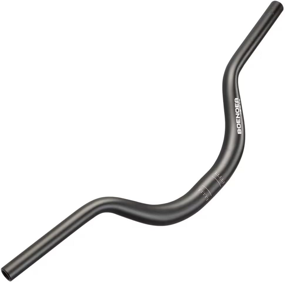 Photo 1 of Boenoea Bike Riser Handlebar 25.4/31.8mm Length 620mm Aluminum Alloy Riser Bar(50mm 90mm 120mm), Black 3#31.8-Riser 50mm