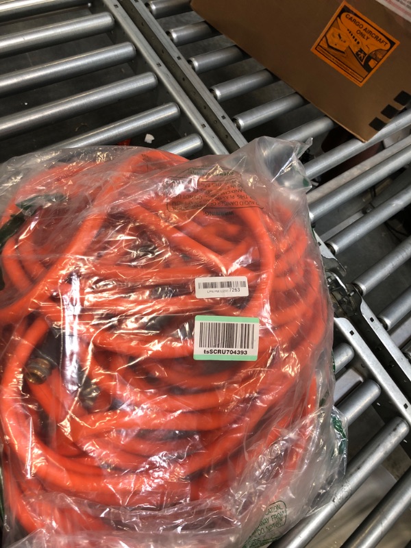 Photo 2 of YOTOO Garden Hose 5/8 inx 50 ft, Heavy Duty Water Hose, Lightweight, Flexible, Kink Resistant, 600 PSI Burst with Swivel Grip Handle, Orange