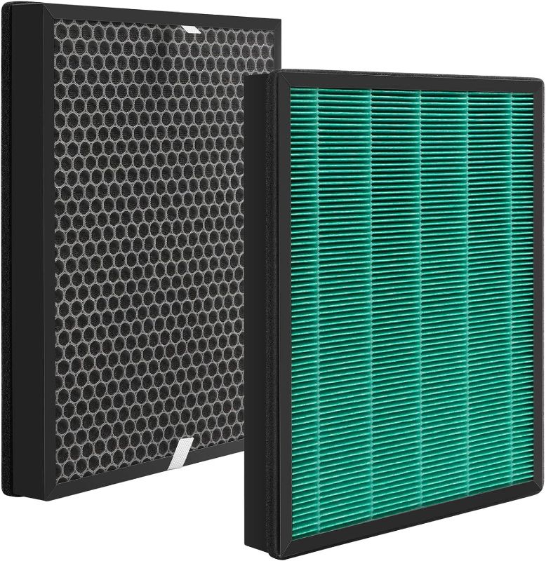 Photo 1 of 400/400S Replacement Air Filters Set for Coway AIRMEGA MAX2 400 400s 400(G) 400s(G) Purifier 2-in-1 of MAX 2 Green H13 True HEPA Filter and Activated Carbon Filter (2 pcs)