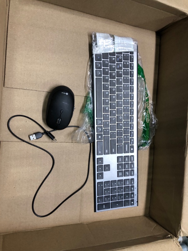 Photo 1 of iClever DK03 Bluetooth Keyboard and Mouse, Rechargeable Dual-Mode (Bluetooth 4.2 + 2.4G) Wireless Keyboard and Mouse Combo, Ultra-Slim Multi-Device Keyboard for Mac, iPad, Apple, Android, Windows