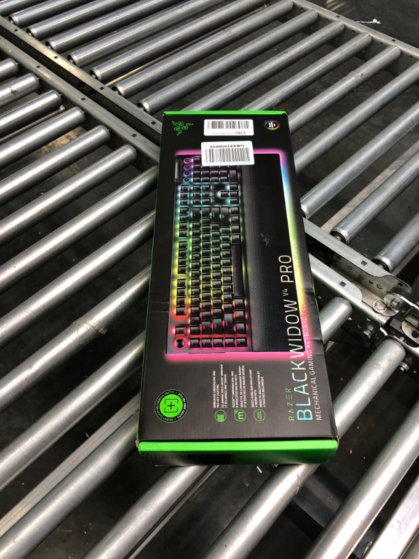 Photo 2 of Razer BlackWidow V4 Pro Wired Mechanical Gaming Keyboard: Green Mechanical Switches Tactile & Clicky - Doubleshot ABS Keycaps - Command Dial - Programmable Macros - Chroma RGB - Magnetic Wrist Rest Green Switches - Tactile & Clicky