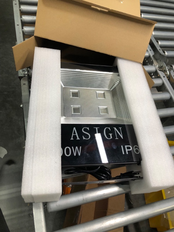 Photo 1 of ASIGN 200W RGB LED Flood Lights, Indoor Outdoor Decoration Light Waterproof Color Changing LED Security Light with Remote Control, Dimmable Wall Washer Lights with US 3-Plug