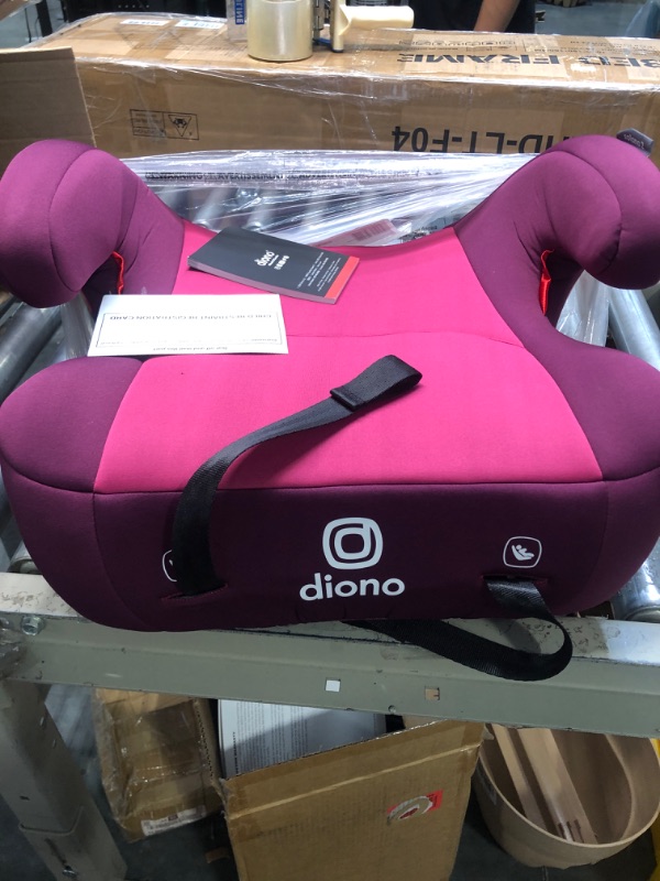 Photo 3 of Diono Solana 2 XL, Dual Latch Connectors, Lightweight Backless Belt-Positioning Booster Car Seat, 8 Years 1 Booster Seat, Pink 2019 LATCH Connect Single Pink