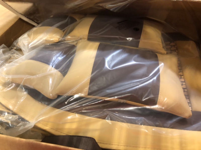 Photo 1 of FREESOO Car Seat Cover Leather, Seat Covers Full Set Automotive Seat Protector Universal Fit 5 Seats Year Round Use with Pillows (Khaki Brown) FR-01 Full Set A-Khaki Brown  **ALL ITEMS STILL SEALED IN VACCUM SEALED PACKAGING***