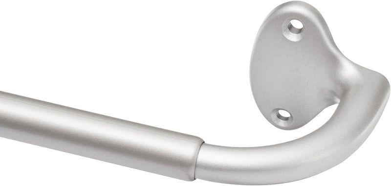 Photo 1 of Amazon Basics Room Darkening Blackout Curtain Rod - 48" to 88", Nickel Nickel 48" to 88" 5/8-Inch Rod