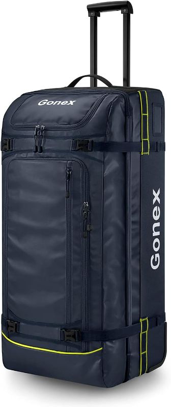 Photo 1 of 4.4  1,909
Gonex Rolling Duffle Bag with Wheels, 100L Water Repellent Large Wheeled Travel Duffel Luggage with Rollers 33 inch, Navy Blue
