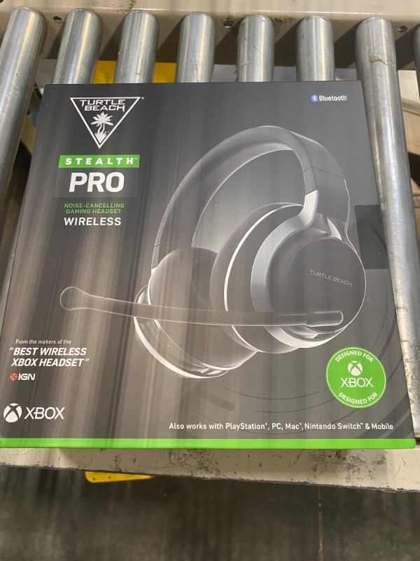 Photo 2 of Turtle Beach Stealth Pro Multiplatform Wireless Noise-Cancelling Gaming Headset for Xbox Series X|S, Xbox One, PS5, PS4, PC, Mac, Switch, & Mobile – 50mm Speakers, Bluetooth, Dual Batteries – Black Stealth Pro Xbox