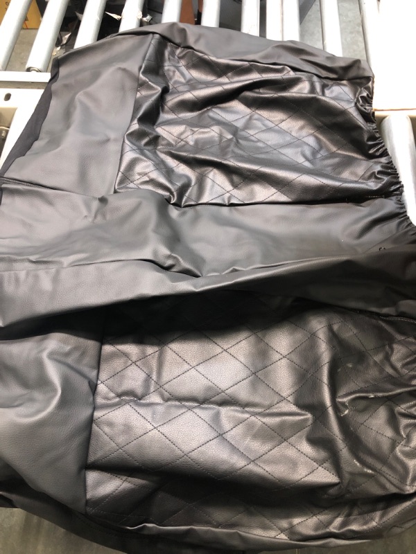 Photo 1 of HORSE KINGDOM Universal Faux Leather Car Seat Covers Full Set, Airbag Compatible, Breathable, Fit for Cars, Trucks, SUV (Full Set, Full Black) Black and Black Full Set