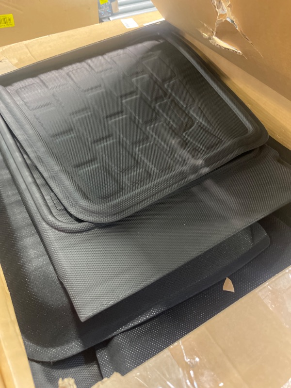 Photo 3 of BASENOR 7PCS Tesla Model Y Floor Mats 3D Full Set Liners All-Weather Anti-Slip Waterproof Frunk & Trunk Mat Accessories for 2023 2022 2021 Model Y Set Mats