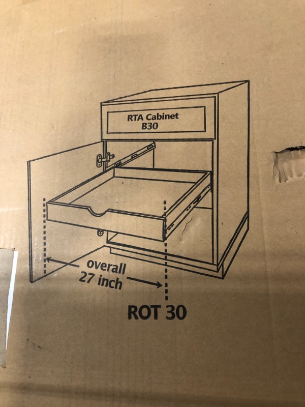 Photo 3 of 26'' Width Drawer Roll Wood Tray Drawer Box Kitchen Organizer Cabinet Slide Out Shelve, Pull-Out Shelf, Pantry Organization & Storage w/ Sliders-- DIY Project (Fits RTA Face Frame B30 and Pantry30) POT#5 (27''W x 21''D)