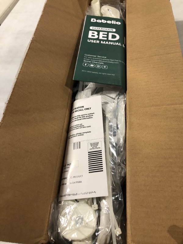 Photo 1 of BABELIO Toddler Bed Rails, 39"-51" Extendable Baby Bed Guard Rail for Twin/Queen/Full/King Size Bed, Bed Side Rail for Toddlers, Kids & Elderly Adults, 22.5" Tall Bed Bumper White