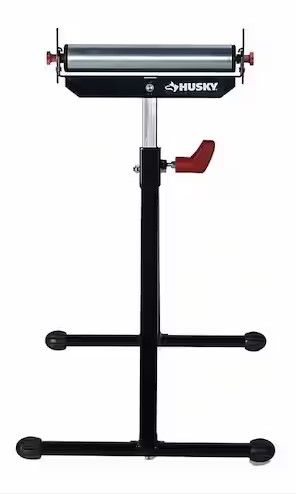 Photo 1 of 23 in. to 43 in. Stationary Steel Roller Stand with Edge Guide