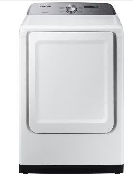 Photo 1 of Samsung 7.4-cu ft Electric Dryer (White) Model #DVE50R5200W