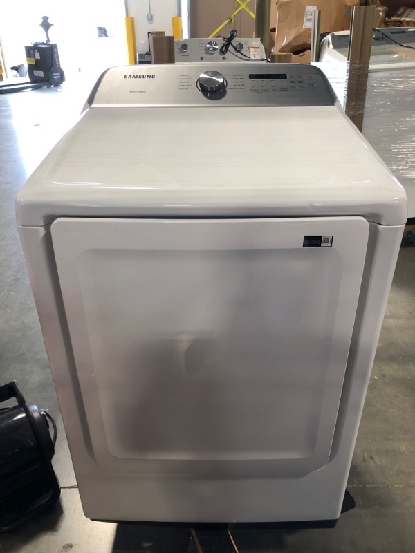 Photo 2 of Samsung 7.4-cu ft Electric Dryer (White) Model #DVE50R5200W