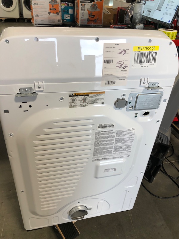 Photo 5 of Samsung 7.4-cu ft Electric Dryer (White) Model #DVE50R5200W