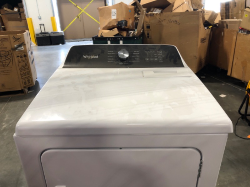 Photo 1 of Whirlpool - 7.0 Cu. Ft. Electric Dryer with Steam and Moisture Sensing - White