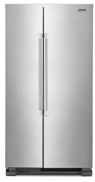 Photo 1 of Maytag 24.9-cu ft 35.88-in Side-by-Side Refrigerator (Fingerprint Resistant Stainless Steel)  Model #MSS25N4MKZ