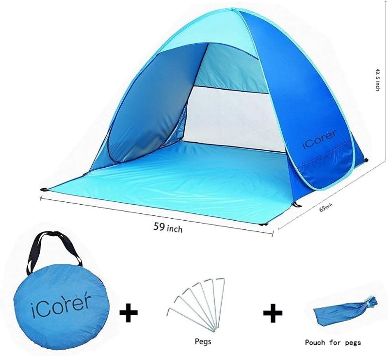 Photo 1 of iCorer Automatic Pop Up Instant Portable Outdoors Quick Cabana Beach Tent Sun Shelter
