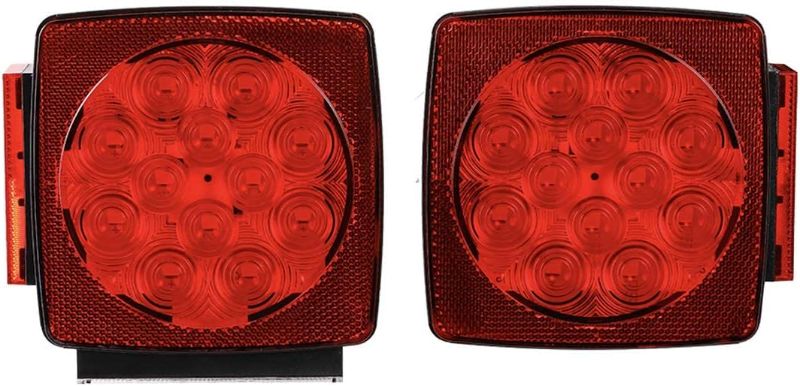 Photo 1 of CZC AUTO 12V LED Submersible Left and Right Trailer Lights Stop Tail Turn Signal Lights for Under 80 Inch Boat Trailer Truck RV Marine-Replacement for Your Incandescent Bulb Units
