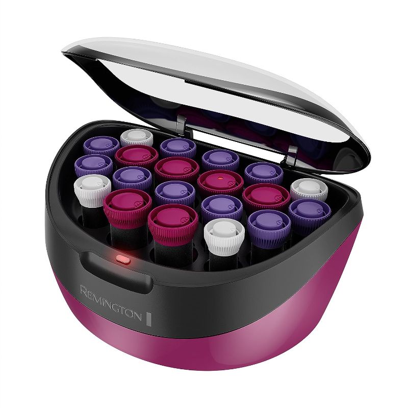Photo 1 of Remington Ionic Conditioning Hair Setter, 20 Velvet Hair Rollers, 6 Large (1¼”), 10 Medium (1"), 4 Small (¾”)
