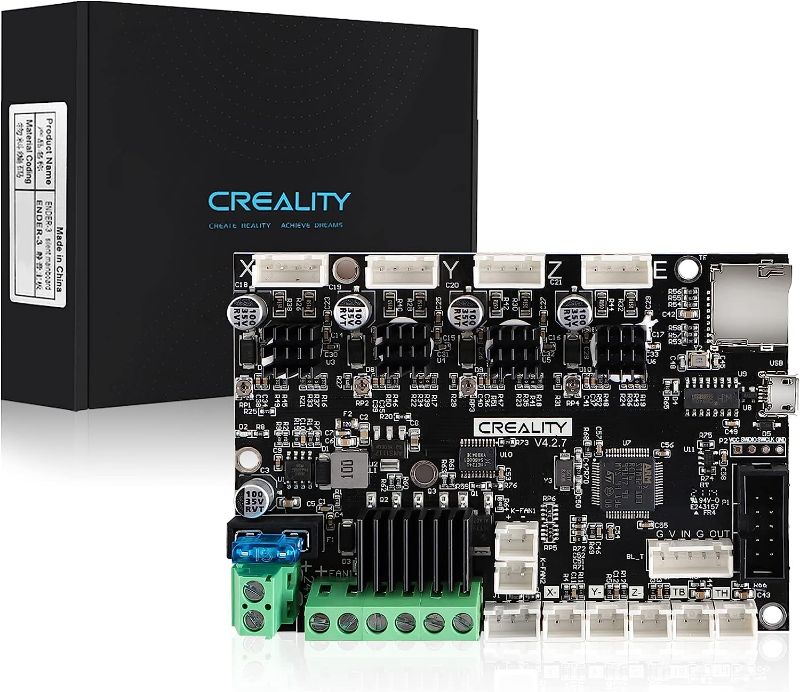 Photo 1 of Official Creality 3D Printer Upgraded Silent Board Motherboard V4.2.7 with TMC2225 Driver Marlin 2.0.1 for Ender 3/ Ender 3 V2/ Ender 3 Pro/Ender 3 Max/Ender 5
