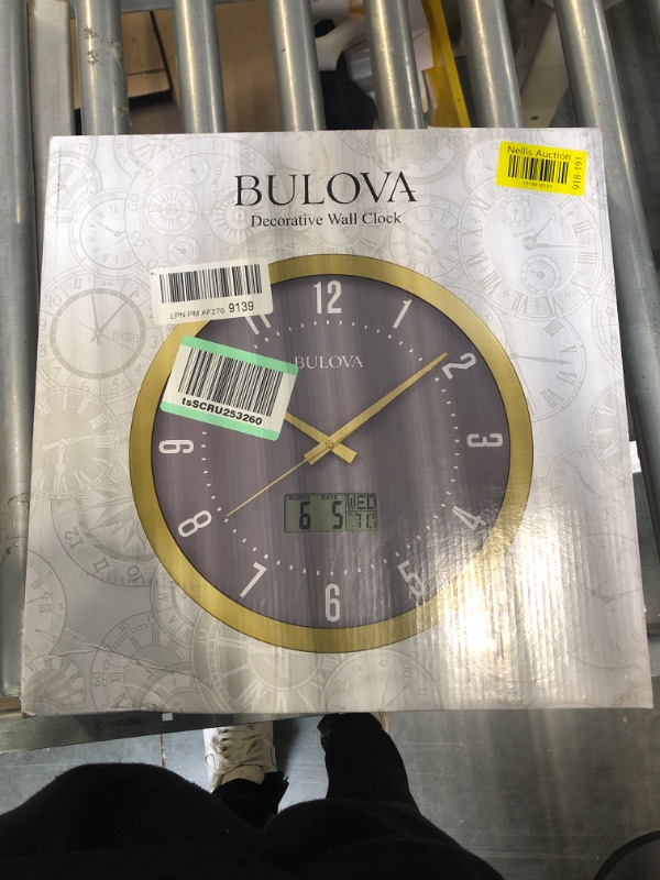 Photo 2 of Bulova C4830 Lobby Wall Clock, 14", Gold
