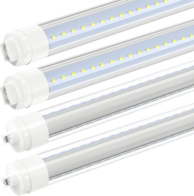 Photo 1 of WYZM 120V 4-Pack of 7Watt F15T8 LED Tube Light, Fluorescent Replacement, Rotatable End Caps,18" (17-3/4" pin to pin) Length, 5500K Daylight White,Frosted Cover(120V 4-Pack 5500K) 4 pack-120vAC-5500k