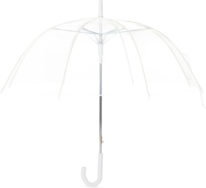 Photo 1 of Amazon Basics Clear Bubble Umbrella, Round, 34.5 inch
