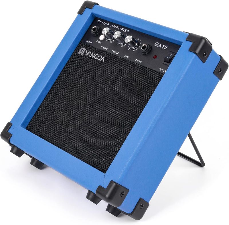 Photo 1 of Vangoa Electric Guitar Amp, 10W Guitar Practice Small Amplifier Mini Portable Guitar Amp with Headphone Jack and Distortion Tone, Blue
