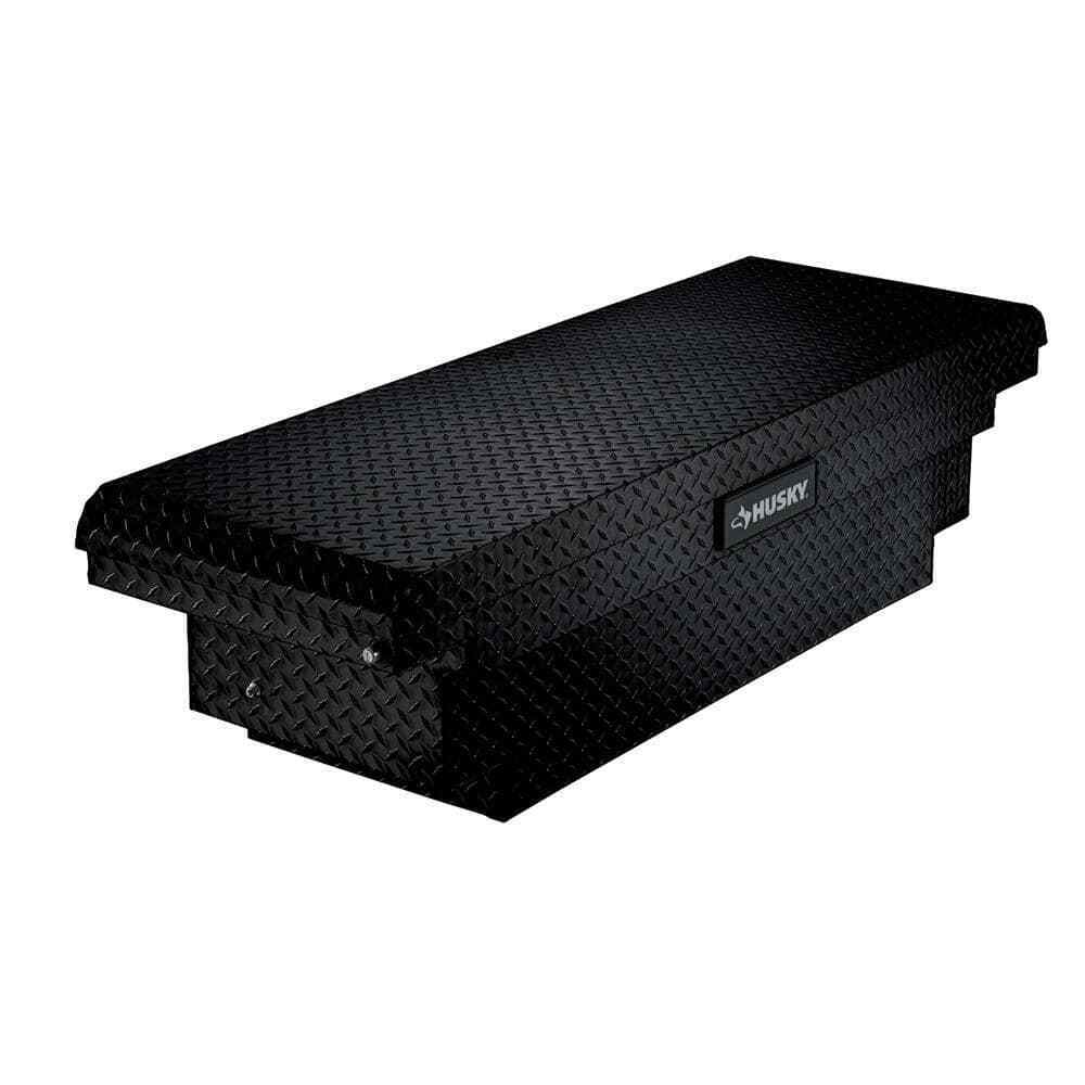 Photo 1 of 61.86 in. Matte Black Aluminum Low Profile Mid-Size Crossbed Truck Tool Box
