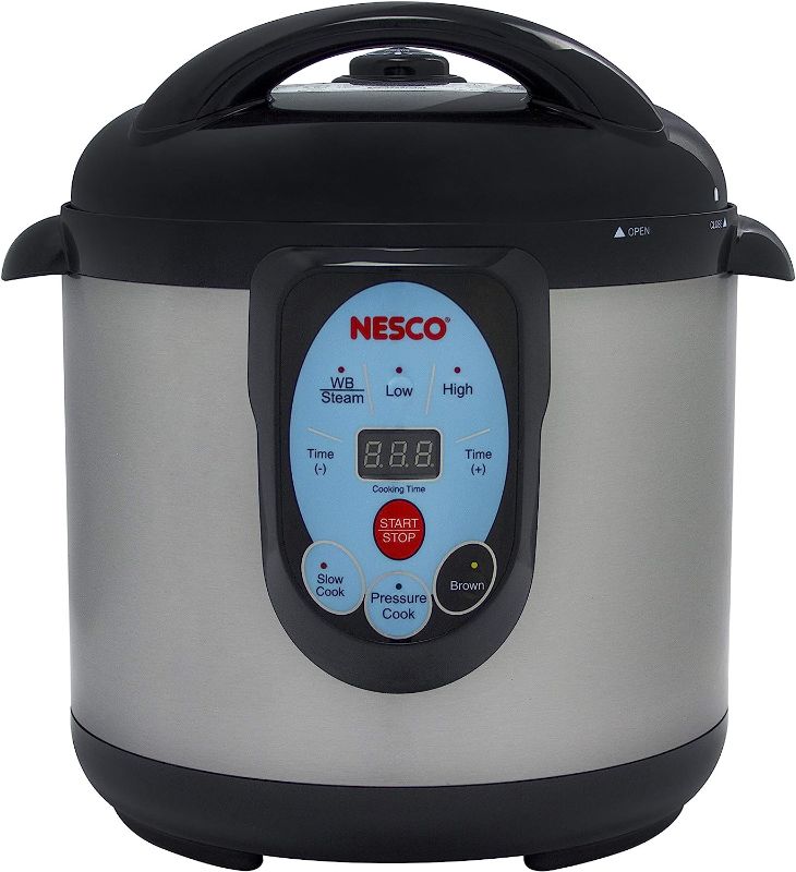 Photo 1 of NESCO NPC-9 Smart Electric Pressure Cooker and Canner, 9.5 Quart, Stainless Steel
