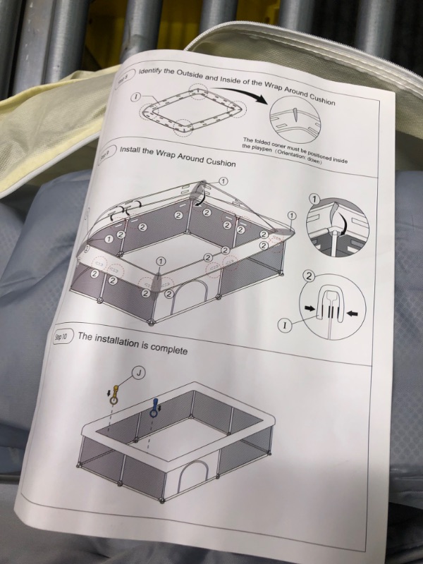Photo 4 of Baby Playpen 71" X 59" , PALOPALO Extra Large Baby Playard, Playpens for Babies and Toddlers, Sturdy Safety Play Yard with One-Piece Cushioned, Non-Toxic, See-Through, Ideal for a Safe Playdate… 71*59"
