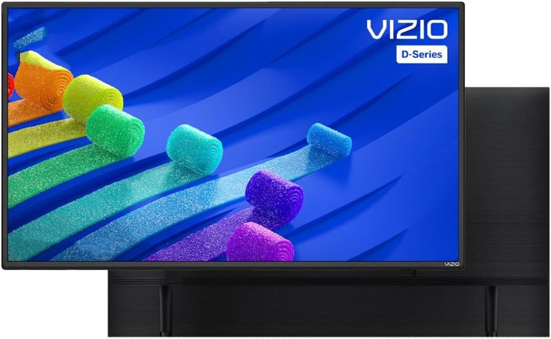 Photo 1 of VIZIO 32 Inch D-Series Class HD Smart LED TV IQ Processor, V-Gaming Engine, Apple AirPlay and Chromecast Built-in + Free Wall Mount (No Stands), D32H-J09 (Renewed)
