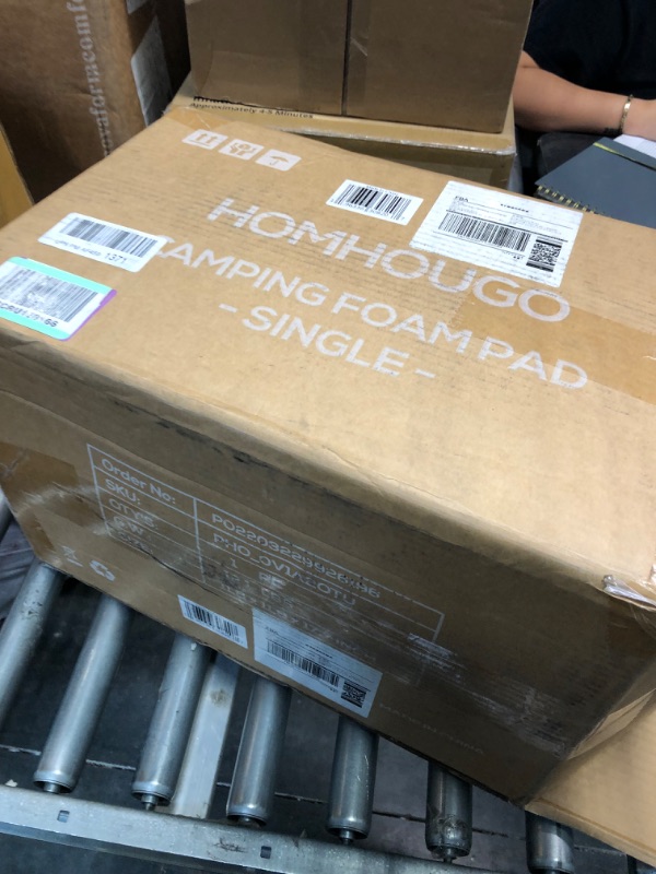 Photo 1 of Memory Foam Camping Mattress, Homhougo Roll Up Foam Mattress with Removable Waterproof Cover, 3-Inch Travel Mattress with Storage Bag Single (74" X30")