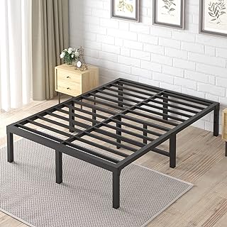 Photo 1 of ALDRICH 14 Inch Metal Bed Frame Queen Size - Double Black Basic Anti Squeak Steel Slats Platform, Easy Assembly Heavy Duty Noise Free Bedframes, No Box 