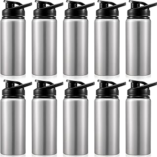 Photo 1 of 20 Pack Aluminum Water Bottles 20 Oz Metal Sports Bottles with Snap Lids Portable Bike Water Bottle Reusable Travel Bottles with Handle Bulk Pack for Gym Hiking Sports Camping Fishing