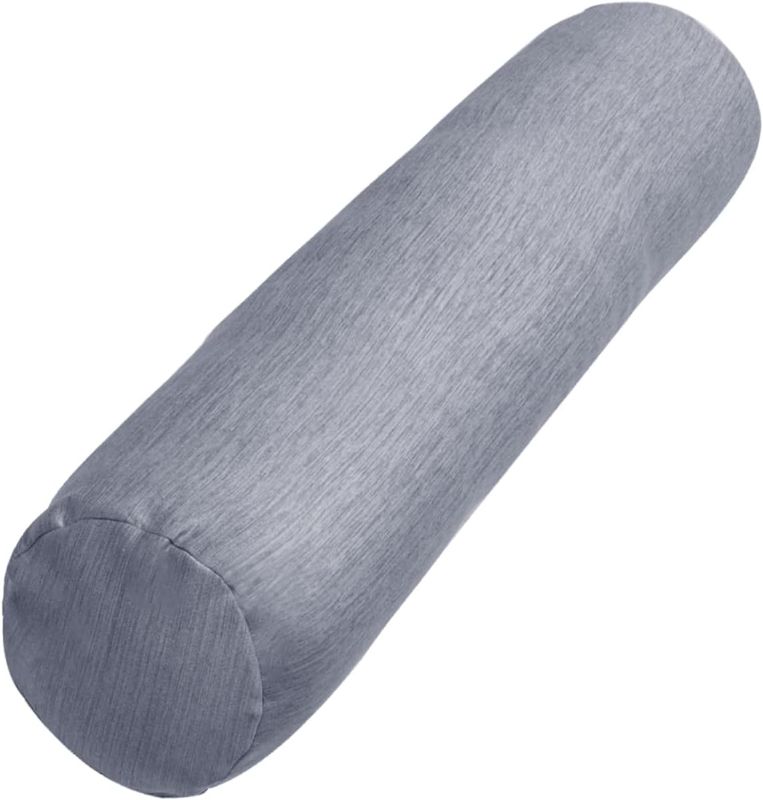 Photo 1 of 1 MIDDLE ONE Body Pillow, Bolster Pillow with Cooling Cover, Long Round Roll Cylinder Pillow for Bed, 47" x 7.87", Grey