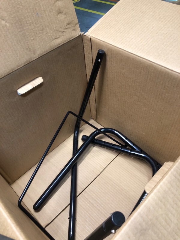 Photo 1 of Adjustable TV Tray Table - TV Dinner Tray on Bed & Sofa, Comfortable Folding Table with 6 Height & 3 Tilt Angle Adjustments (Black)