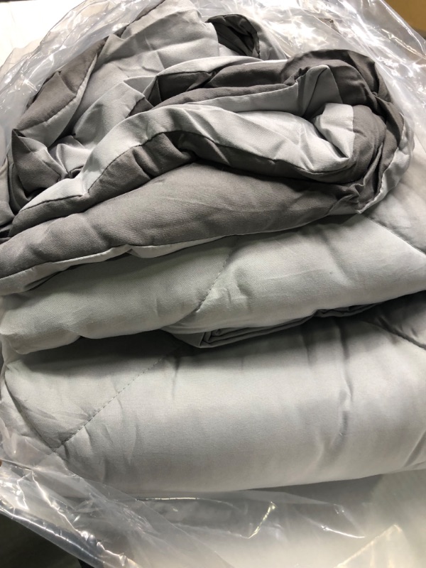 Photo 3 of downluxe Lightweight Solid Comforter Set (King) with 2 Pillow Shams - 3-Piece Set - Charcol and Grey - Down Alternative Reversible Comforter Charcol/Grey King