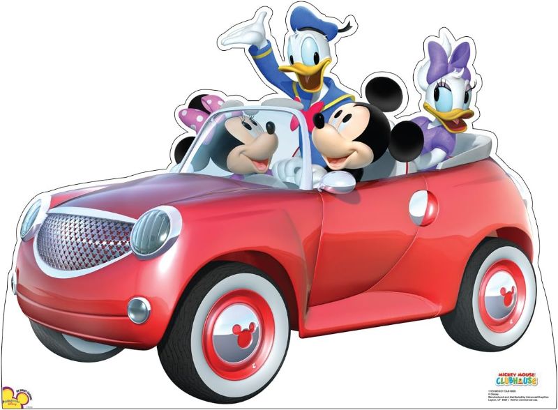 Photo 1 of Cardboard People Mickey Mouse Car Ride Life Size Cardboard Cutout Standup - Disney's Mickey Mouse Clubhouse