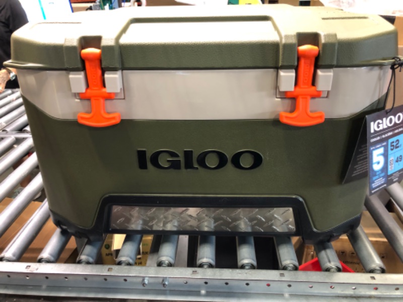 Photo 3 of Igloo BMX 52 Quart Cooler with Cool Riser Technology Green/Orange Cooler