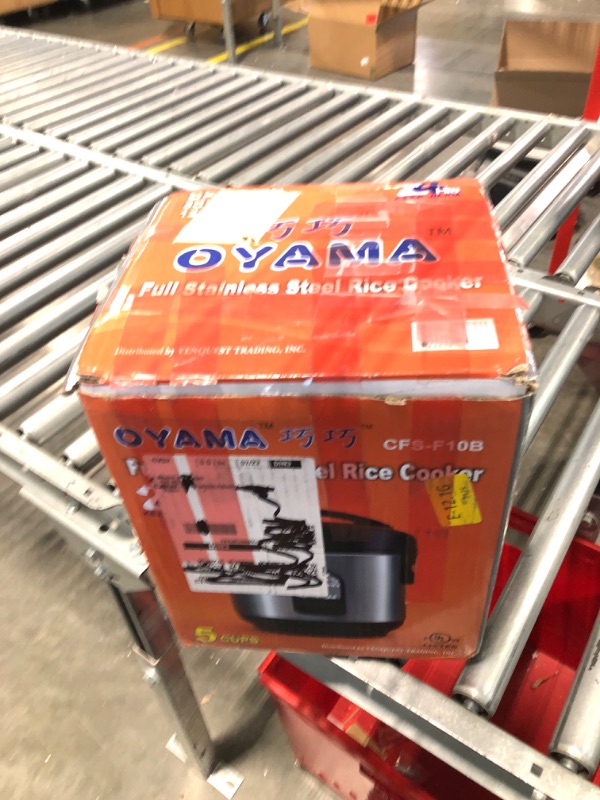 Photo 1 of Oyama CFS-F10B 5 Cup Rice Cooker, Stainless Black