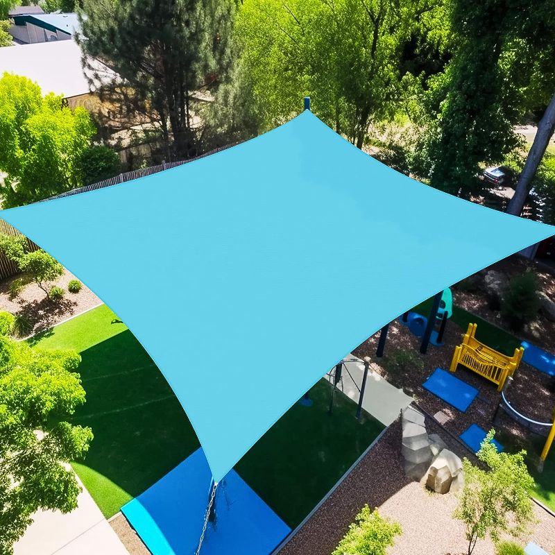 Photo 1 of 
Roll over image to zoom in







10 VIDEOS
Artpuch 8'x10' Sun Shade Sail Curved Commercial Outdoor Shade Cover Blue Rectangle Heavy Duty Permeable 185GSM Backyard Shade Cloth for Patio Garden Sandbox (We Make Custom Size)