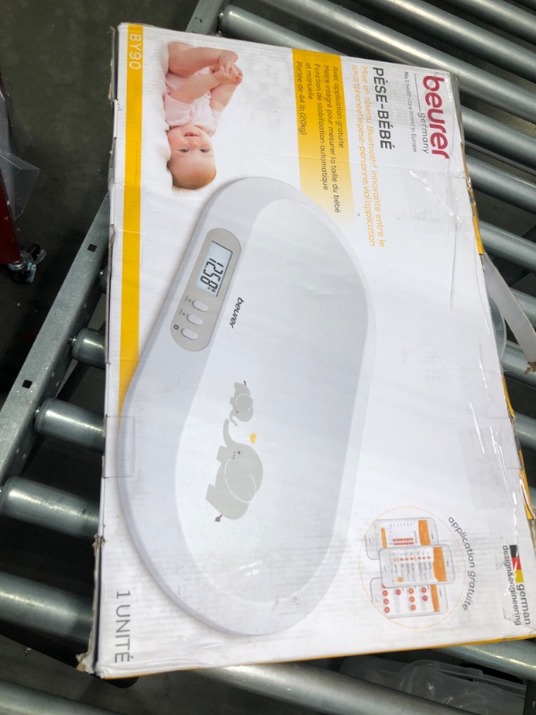 Photo 1 of Beurer BY90 Baby Scale, Pet Scale, Digital, with Measuring Tape, tracking weight with App | For: Infant, Newborn, Toddler /Puppy, Cat - Animals | LCD Display, weighs Lbs/Kg/Oz Highly accurate with Bluetooth/measuring Tape