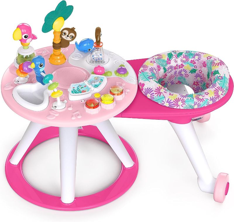 Photo 1 of Bright Starts Around We Go 2-in-1 Walk-Around Baby Activity Center & Table, Tropic Coral, Ages 6 Months+